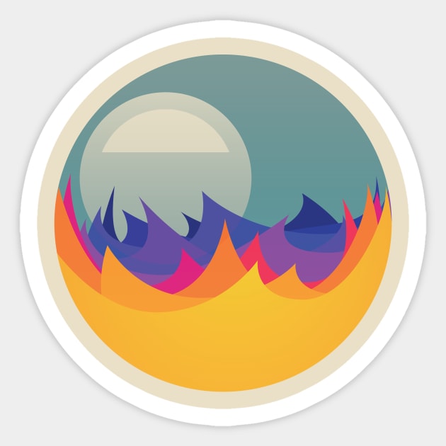 Burning Sea Sticker by DASH_ans